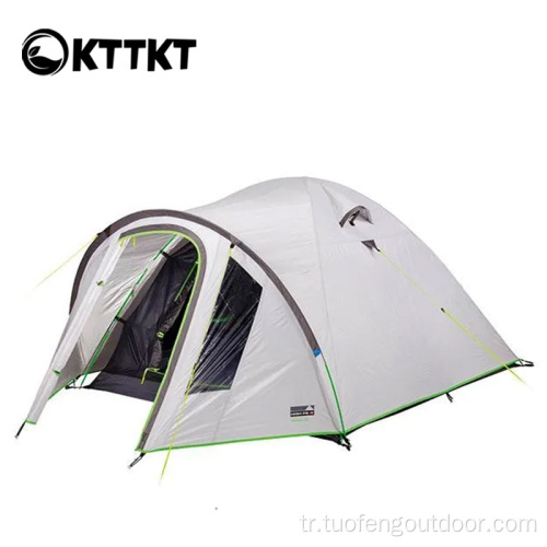 3.3kg gri ve beyaz hafif ağırlık trekking çadırı
